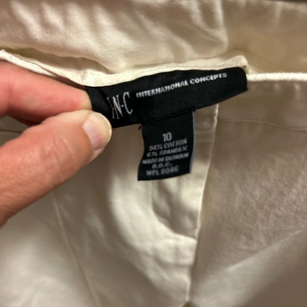 INC International Concepts Cream Pants